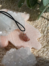 Load image into Gallery viewer, Sunstone Moon Wire Wrapped Necklace
