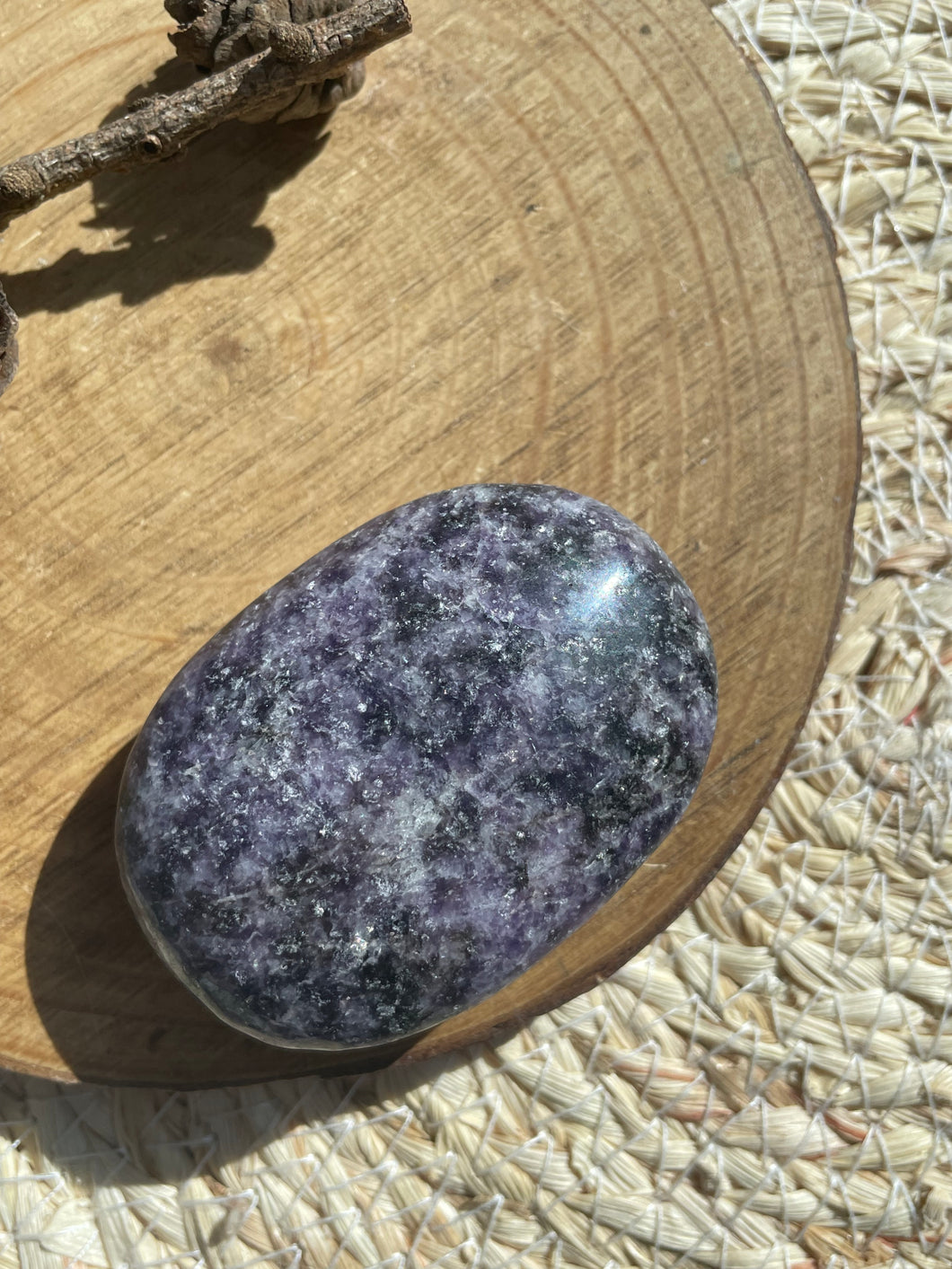 Lepidolite Palm Stone