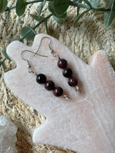 Load image into Gallery viewer, Garnet Wire Wrapped Earrings
