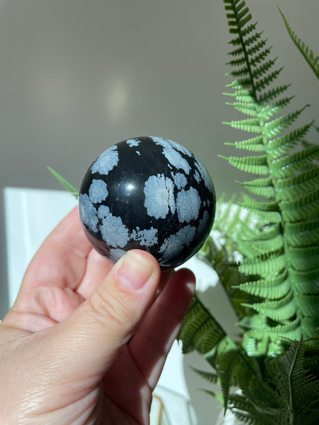 Snowflake Obsidian Sphere