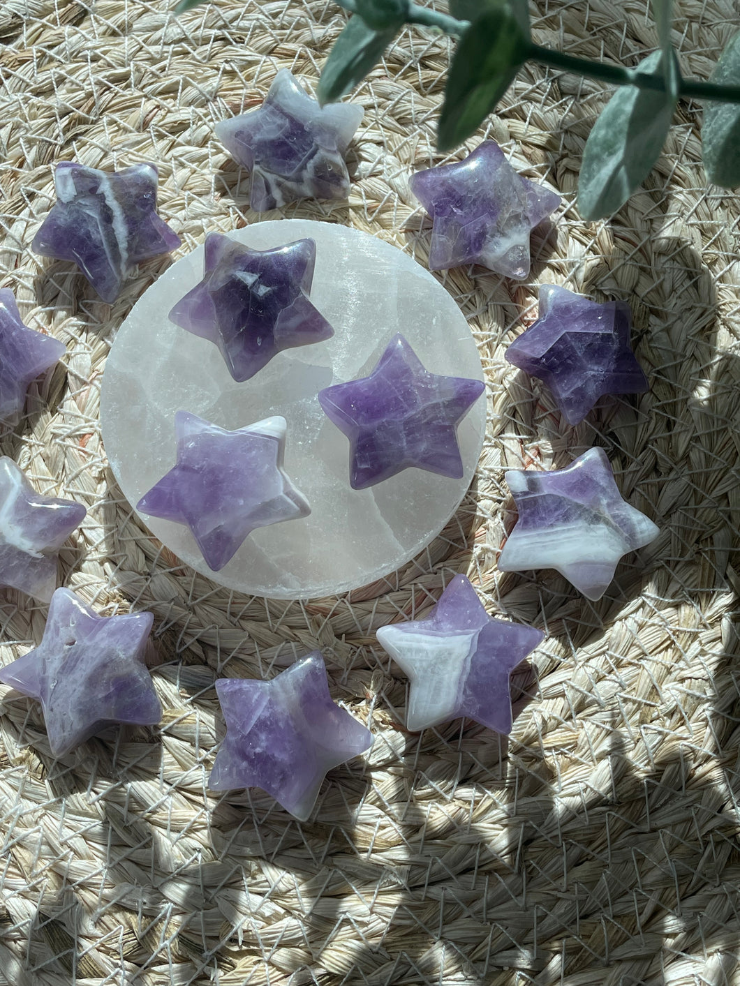 Dream Chevron Amethyst Star Carving