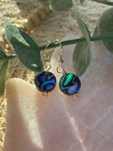 Load image into Gallery viewer, Abalone Shell Wire Wrapped Earrings
