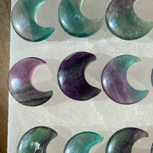 Load image into Gallery viewer, Fluorite Moon Carving
