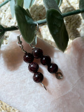 Load image into Gallery viewer, Garnet Wire Wrapped Earrings
