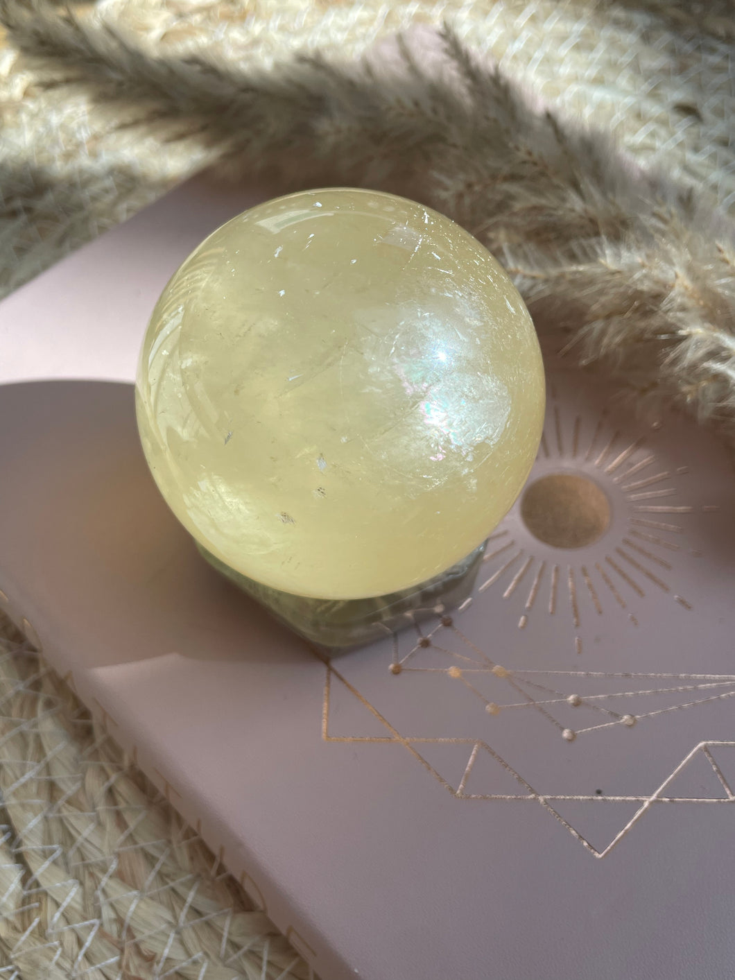 Honey Calcite Sphere