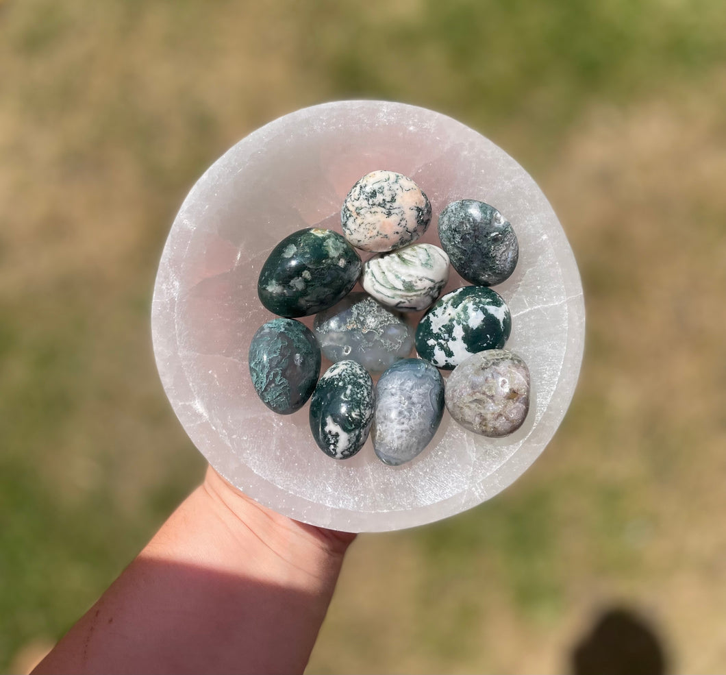 Moss Agate Tumble Stone