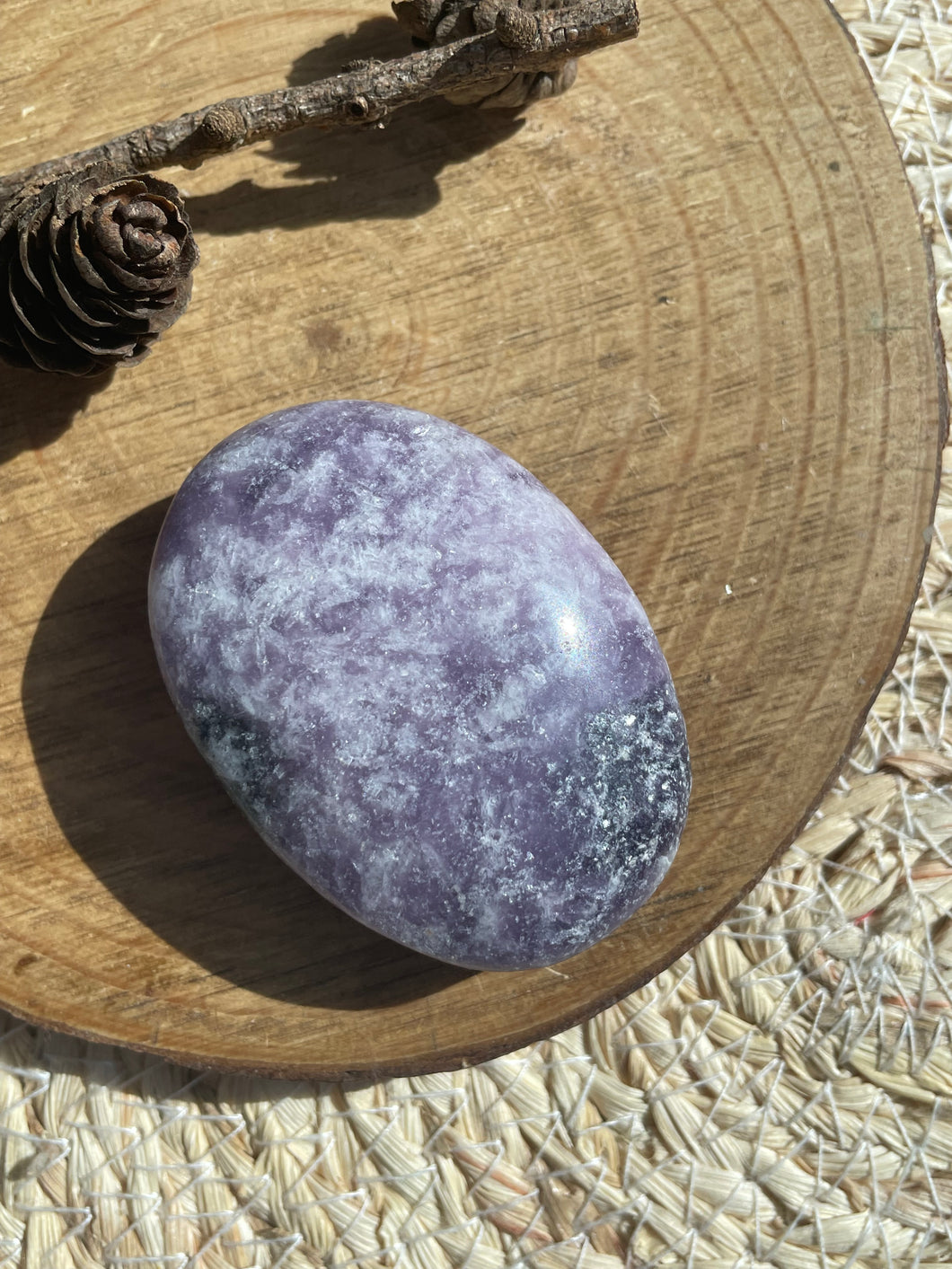 Lepidolite Palm Stone