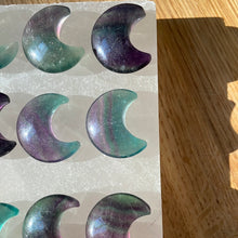 Load image into Gallery viewer, Fluorite Moon Carving
