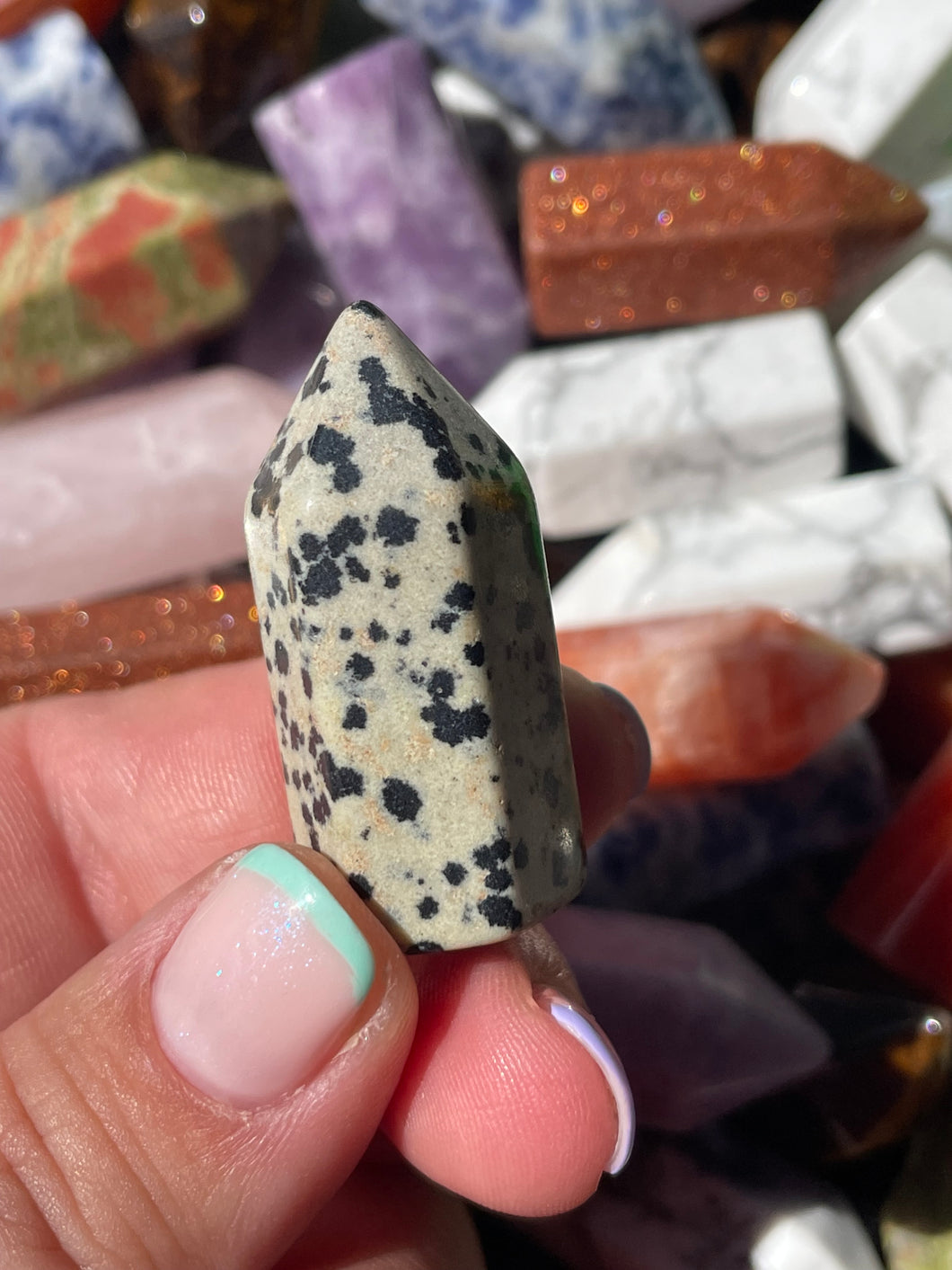 Dalmatian Jasper Mini Tower