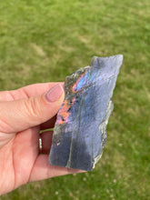 Load image into Gallery viewer, Labradorite Half Polished Free Form
